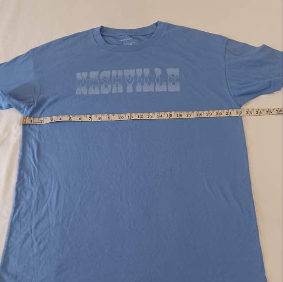 American Eagle Men's Blue Nashville T-Shirt Size XS - Picture 5 of 6